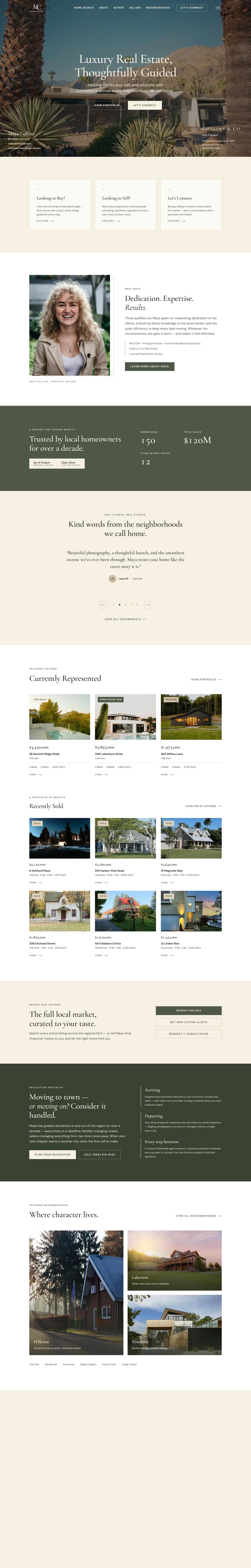 Lumen website template, desktop home page