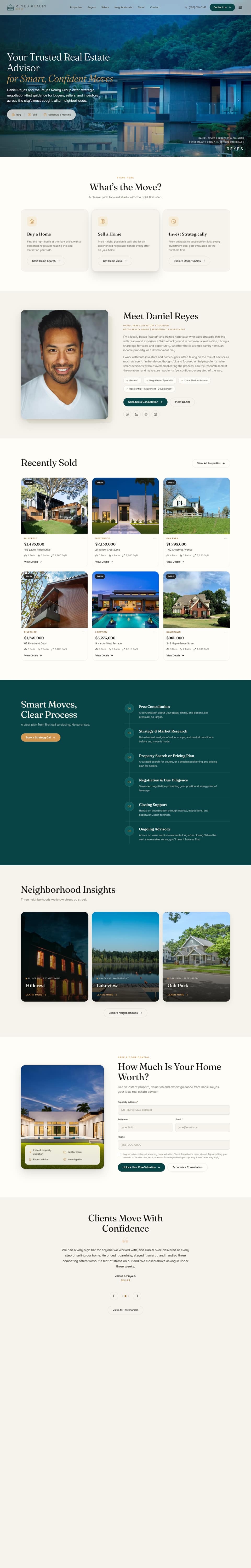 Summit website template, desktop home page