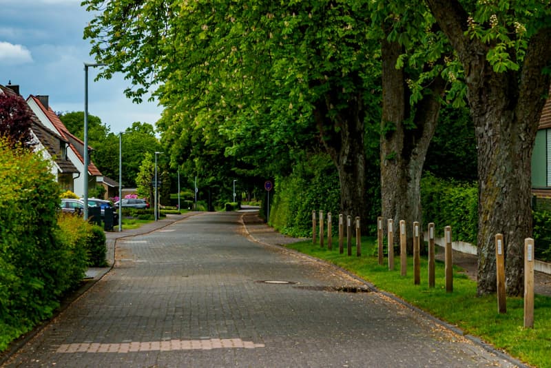 House on a quiet tree-lined street