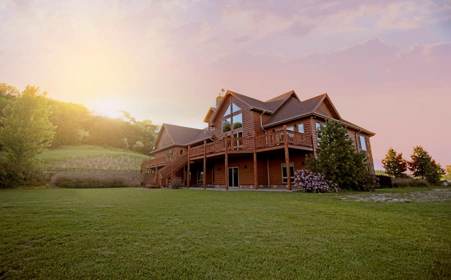 Hillside home at sunset in Lakeview