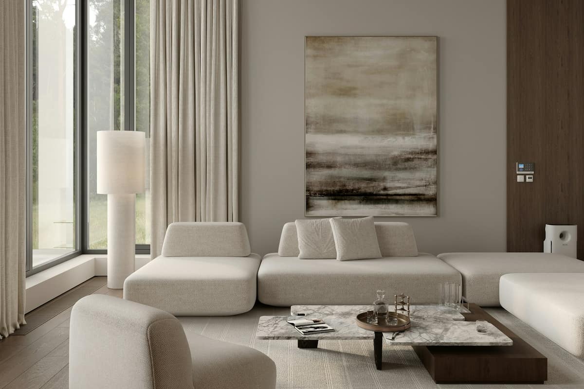 Beautifully staged modern living room