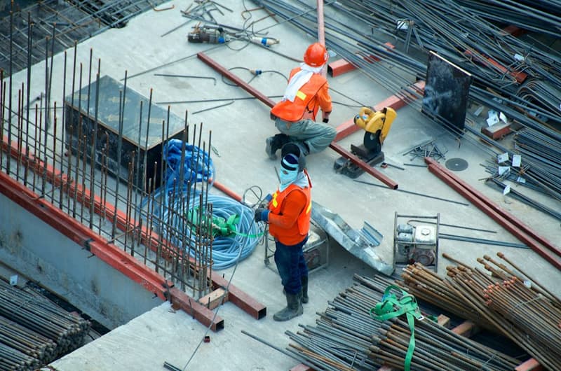 Construction crew at work